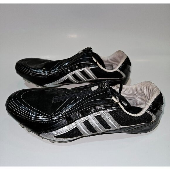 Adidas Techstar Track & Field Cleats Black Silver White Shoes 553838 US 10 READ - Picture 2 of 16